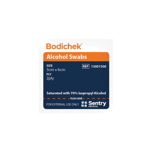 Bodichek 70% IPA Isopropyl Alcohol Swabs 3cm x 6cm (200)