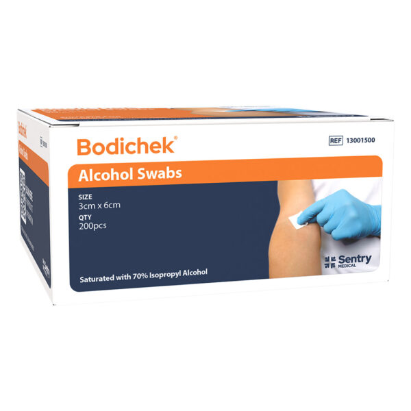 Bodichek 70% IPA Isopropyl Alcohol Swabs 3cm x 6cm (200)