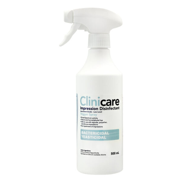 Dentalife Clinicare Impression Disinfectant Spray 500ml Bottle with Trigger Dentalife Clinicare Impression Disinfectant Spray 500ml Bottle with Trigger