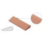 Medesy Sharpening Stone India Round Edge Slip Stone Medium Red 9mm x 25mm x 75mm (HxWxL)