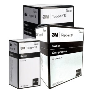 3M Solventum Topper 8 Non-Woven Gauze Swabs 5cm x 5cm 5's White Sterile (25)