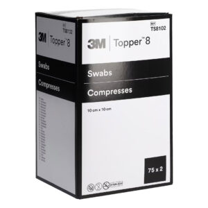 3M Solventum Topper 8 Non-Woven Gauze Swabs 10cm x 10cm 2's White Sterile (75)