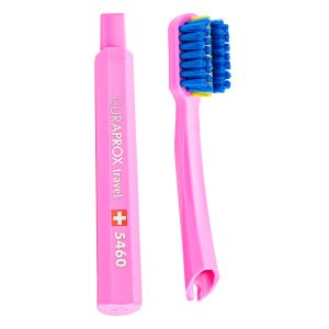 Curaprox Travel Set Ortho Pink Refill Pink Toothbrush Heads Duo Pack (2)