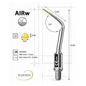 Scorpion Ultrasonic Tip Universal AIRW for W&H Synea & Proxeo, NSK AS2000 & Ti-Max S970