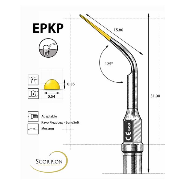 Scorpion Ultrasonic Tip Perio EPKP for KaVo PIEZOlux, KaVo SonoSoft & Mectron