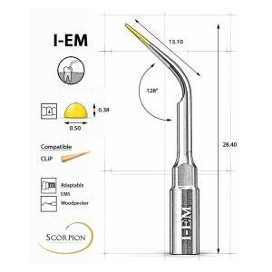 Scorpion Ultrasonic Tip Universal CLiP Compatible I-EM for EMS & Woodpecker