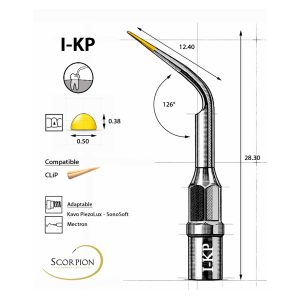 Scorpion Ultrasonic Tip Universal CLiP Compatible I-KP for KaVo PIEZOlux, KaVo SonoSoft & Mectron