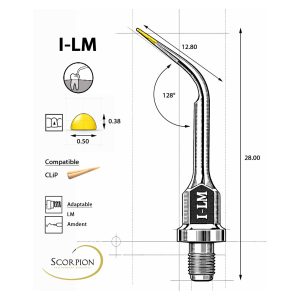 Scorpion Ultrasonic Tip Universal CLiP Compatible I-LM for Amdent