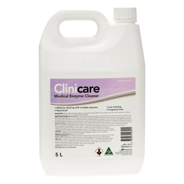 Dentalife Clinicare Medical Enzyme Cleaner 5L Bottle Dentalife Clinicare Medical Enzyme Cleaner 5L Bottle