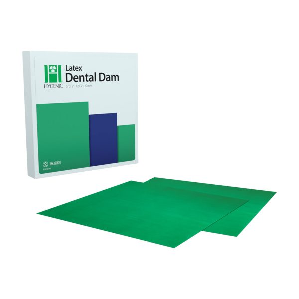 Hygenic Latex Dental Dam Medium Green 127mm x 127mm (52)