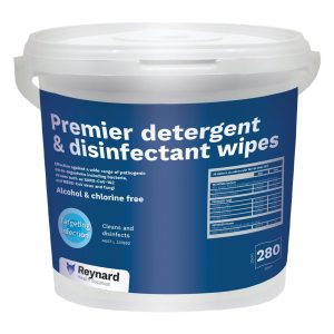 Reynard Premier Detergent & Disinfectant Wipes Bucket 280mm x 250mm 280's (2)
