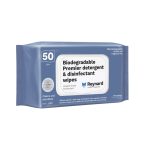 Reynard Premier Detergent & Disinfectant Biodegradable Wipes Soft Packs 330mm x 220mm 50's (12)