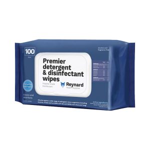 Reynard Premier Detergent & Disinfectant Wipes Soft Packs 330mm x 220mm 100's (6)