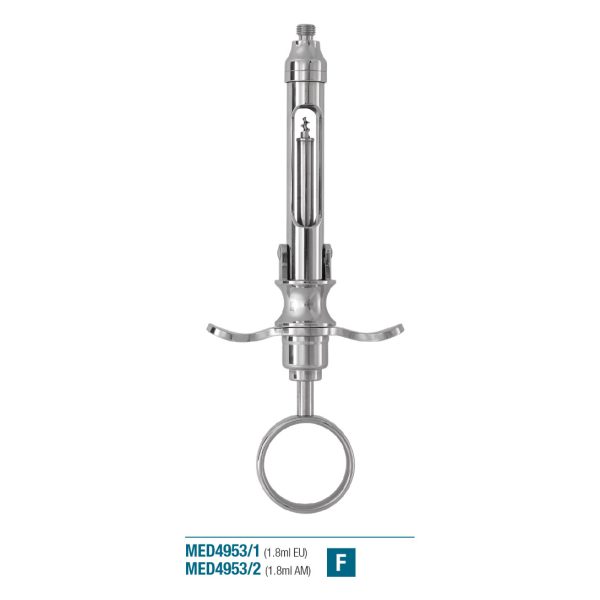 Medesy Syringe Aspirating 1.8ml American Thread with Helicoidal Harpoon