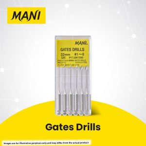 Mani Gates Glidden Drills 32mm No. 1-6 Assorted (6)