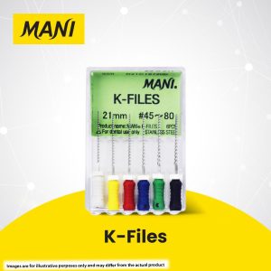Mani K-Files 21mm No. 15-40 Assorted (6)