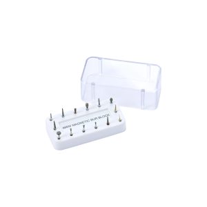Mani Bur Holder Magnetic Bur Block Autoclavable White Holds 14 FG & RA Burs