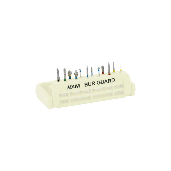 Mani Bur Holder Steri-Bur Guard Autoclavable White Holds 12 FG & RA Burs