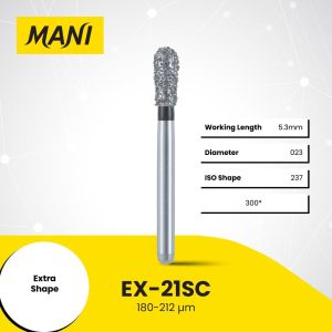 Mani Diamond Bur EX-21SC Pear Super Coarse Grit Black FG 19mm (5)